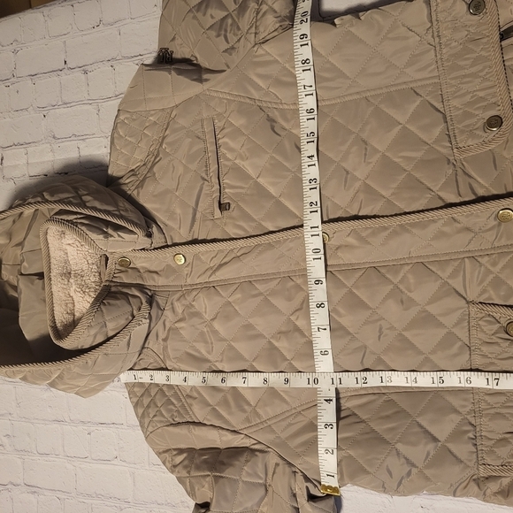 Ralph Lauren Lauren Quilted Taupe Jacket Size L - Picture 12 of 14